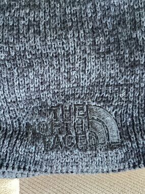 The North Face Men’s Black Knit Sweater with Tone-on-Tone Logo